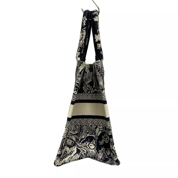 Christian Dior Book Tote Toile Canvas Bag Navy Small CHANEL bag & chanel wallet - Picture 6 of 13